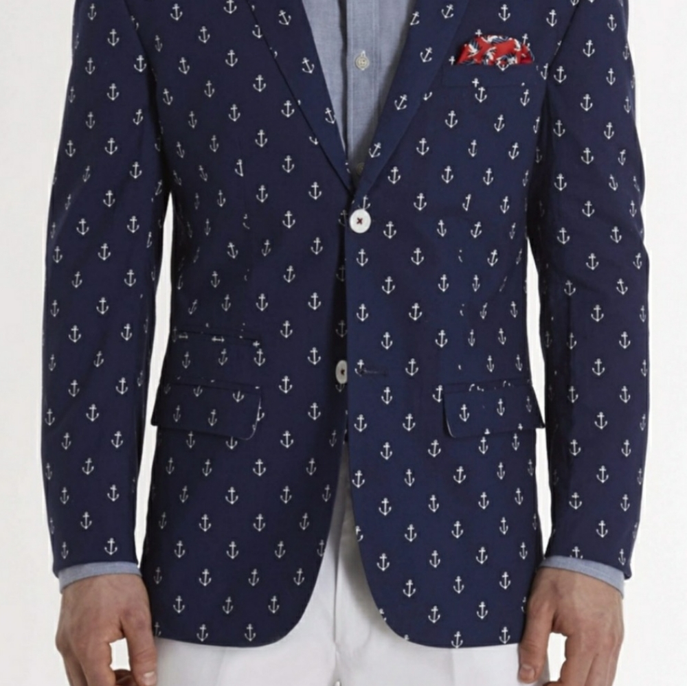 *IN SEARCH OF* Anchor Print Men's Blazer